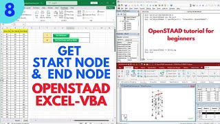 Get Start Node amp End Node of Beams  OpenSTAAD Excel VBA [upl. by Koo]