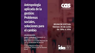 Antropología aplicada de la gestión Problemas sociales soluciones para el cambio  Conferencia [upl. by Matejka]