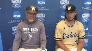 NCAA Newport News VA Baseball Regional  Game 4 Press Conference NC Wesleyan [upl. by Noby536]