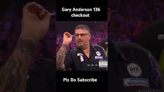 Gary Anderson hits 136 checkout shorts trending darts viralvideo youtubeshorts india sports [upl. by Avehs]