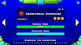 quotGeometrical Dominatorquot 100 Complete All Coins – Geometry Dash [upl. by Novyak984]