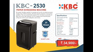 KBC 2530 Paper Shredding machines [upl. by Guglielma636]