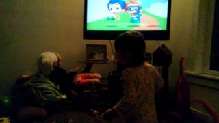 Singing to Bubble Guppies [upl. by Laith]