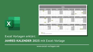 Kostenlose ExcelVorlage Jahreskalender 2025 mit Feiertagen amp Ferien – Inklusive PDF 📅 [upl. by Perice]