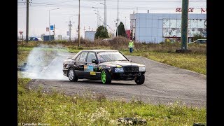 Mercedes 190 32 M104 Donut Exhaust Flames [upl. by Yatnod948]