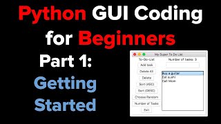 Python Tkinter GUI Tutorial To Do List 1 [upl. by Ohaus]