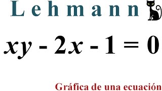 Gráfica de una ecuación Lehmann 62 [upl. by Ridley775]