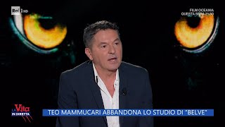 Teo Mammucari abbandona lo studio di quotBelvequot  La Vita in diretta 11122024 [upl. by Mellar605]