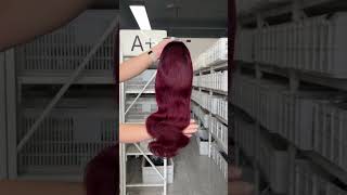 Omber color 99j wig😍 lacewigs colorwigs hdlace hairstyle humanhair wigs wigmaker [upl. by Martinelli]