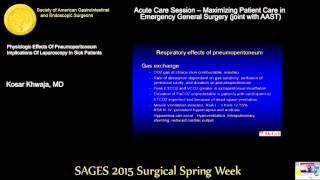 Physiologic Effects Of Pneumoperitoneum Implications Of Laparoscopy In Sick Patients [upl. by Eelac]