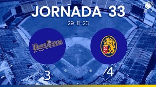 JORNADA 33 RESUMEN  Navegantes del Magallanes 3  Leones del Caracas 4 2324 291123 [upl. by Enella]