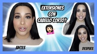 COMO COLOCAR EXTENSIONES DE CLIPS EN CABELLO CORTO Bellami Bellissima 220g [upl. by Uolymme]