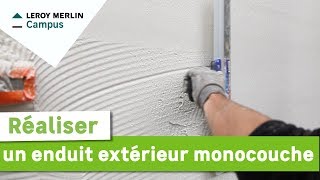 Comment réaliser un enduit extérieur monocouche  Leroy Merlin [upl. by Eiwoh]