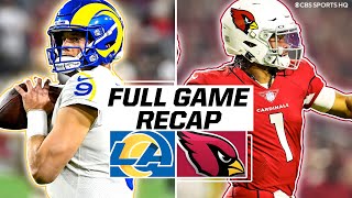 Rams vs Cardinals Matthew Stafford outduels Kyler Murray on MNF  CBS Sports HQ [upl. by Einaej]