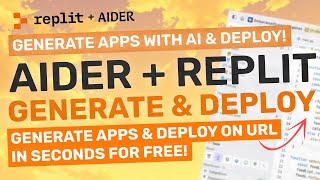 Aider  Replit  Generate FullStack Apps amp Deploy in Seconds for FREE w Claude 35 Sonnet [upl. by Assyn63]