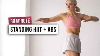 30 MIN KILLER HIIT ALL STANDING  ABS Workout No Equipment No Repeat Sweaty Home Workout [upl. by Retsek706]