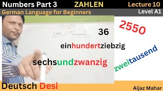 Numbers Zahlen Part 3  Lecture 10 [upl. by Carrick]