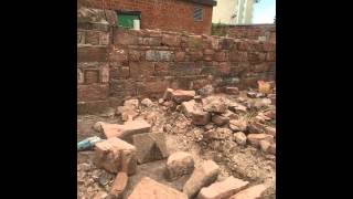 Lime mortar built sandstone wall [upl. by Agatha]