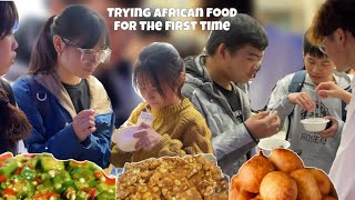 Making Chinese students try out African food cultural festival CHINA VLOGS zambian YouTuber [upl. by Naj]