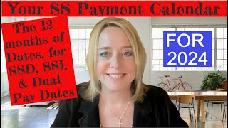 SSAs 2024 Calendar of Payments for SSI Social Security and Dual Benefits  EXPLAINED [upl. by Taima]