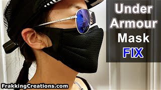 DIY Fix any Face Mask Fogging Glasses Issue  EASY Under Armour Face Mask Mod for Air Leak issue [upl. by Mady]