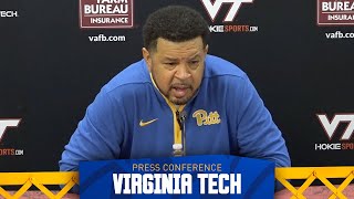 Pitt Mens Basketball  Virginia Tech Postgame  Jeff Capel [upl. by Stephan]