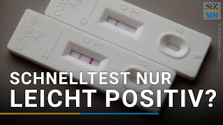 CoronaSchnelltest nur ganz leicht positiv  Was bedeutet das [upl. by Allmon457]