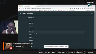 GNS3  GNS3 Web UI © 2020  v202030beta2 Explorar [upl. by Adok]