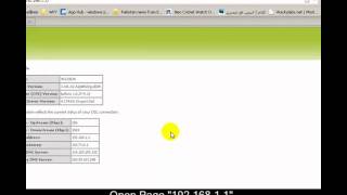 Forwarding Port Tutorial of PTCL Wireless Router [upl. by Nerti]