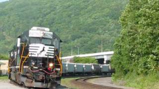 Norfolk Southern EMDs Dominating Tyrone [upl. by Anauqal]