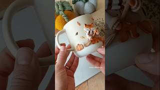 Diy cup with polymer clayshortsviralvideotrending diyartpolymerclay [upl. by Nylzaj]