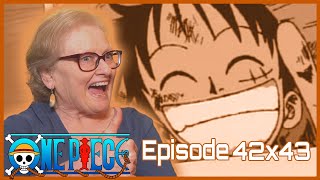 LUFFY IS A WANTED MAN ARLONG DEFEATED  Grandma Reacts to One Piece Episode 42 and 43  GRANIME [upl. by Teevens570]