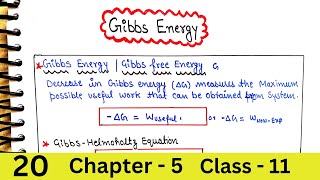 Gibbs Energy  Thermodynamics  NCERT Question [upl. by Pellikka]