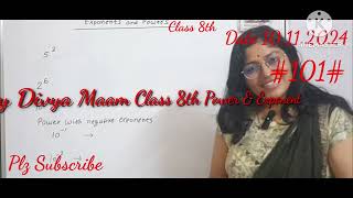 Class 8 Maths Chapter 10 Power amp Exponents Introductiondivyabhargava3892 fact exam cbse [upl. by Troth207]