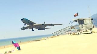 GTA 5  Unbelievable Landing at Los Santos BEACH This is GTA5 game [upl. by Gabrila859]