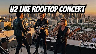 U2 Rocks Downtown LA Rooftop Performance [upl. by Reginnej]