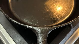 Frying eggs in a truly nonstick cast iron skillet [upl. by Airt]