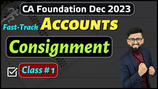 Consignment CA Foundation  Concepts  Questions  CA Foundation Accounts  CA Hardik Manchanda [upl. by Laris]