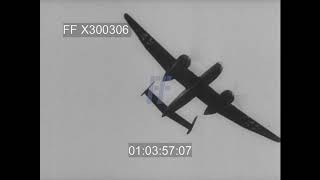 Heinkel He 219 Bomber Taxiing Taking Off amp Landing  300306X  Footage Farm Ltd [upl. by Notniv]