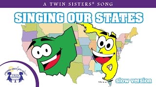 States and Capitals Singing Our States slow  A Twin Sisters®️ Read To Me Video [upl. by Doehne]