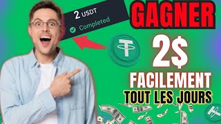 COMMENT GAGNER 2 USDT ET LE RETIRER GRATUITEMENT EN MOINS DE 5 MINUTES  SUIVEZ LA VIDÉO [upl. by Notsua]