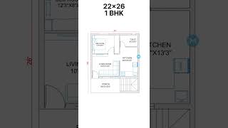 22x26 home plan design [upl. by Sonny]