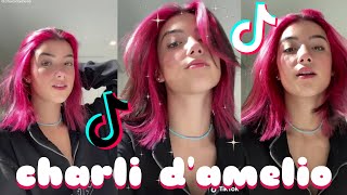 All TikToks Charli damelio with pink hair 2020 Best Compilation [upl. by Amitak]