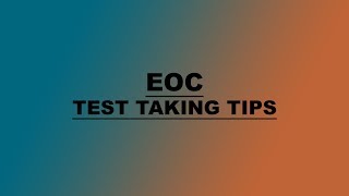 EOC Test Taking Tips  Olweus Video [upl. by Dnalon]