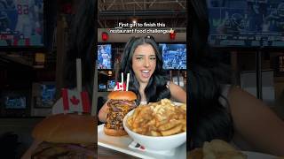 First girl to finish this restaurant food challenge shorts food eating [upl. by Seiter538]