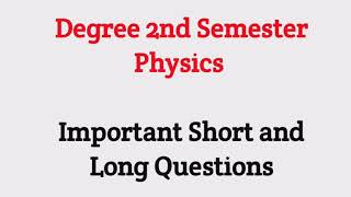 Kakatiya University degree physics important questionsprevious year papers ku [upl. by Alek]