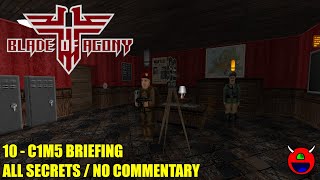 Wolfendoom Blade of Agony  C1M5 Briefing  All Secrets No Commentary [upl. by Enilrahc]