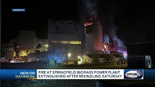 Crews work to extinguish fire at Springfield BioMass Power Plant [upl. by Remington]