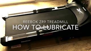 How 2UK To Lubricate service clean Reebok ZR9 Treadmill Running Machine belt [upl. by Eremahs]