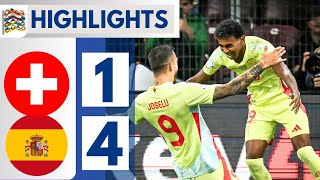 Switzerland vs Spain 14  Highlights  UEFA Nations League 202425 [upl. by Sellma996]